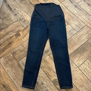 Madewell Maternity Skinny Jeans front panel Navy denim size 29